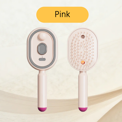 💖ProGlide™🇬🇧 Scalp Massager Comb 💆‍♀️ – Self-Cleaning 🧼, Tangle-Free ✂️ & Frizz-Control Hair Brush with Soothing Mist Spray 💨✨ | Perfect for Dry, Brittle Hair 💧🌟