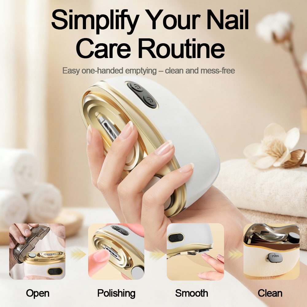 Hjmeta®🎁2-in-1 Electric Nail Clipper & Polisher ✨ Universal automatic nail file for adults and children👶