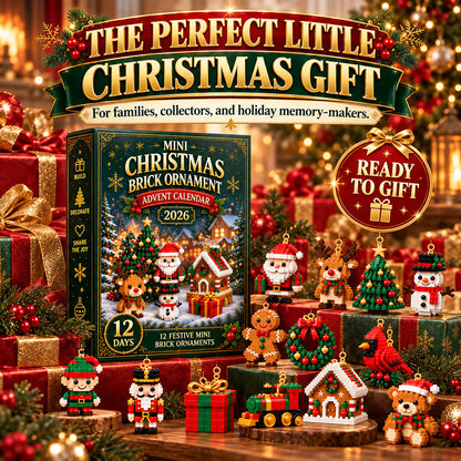 ⏳ Last day to save 49% – 🎄 24-Day Mini Christmas Ornament Advent Calendar | 24 unique festive buildable designs with hanging loops—perfect for decorating Christmas trees, wreaths, and holiday displays 🧱