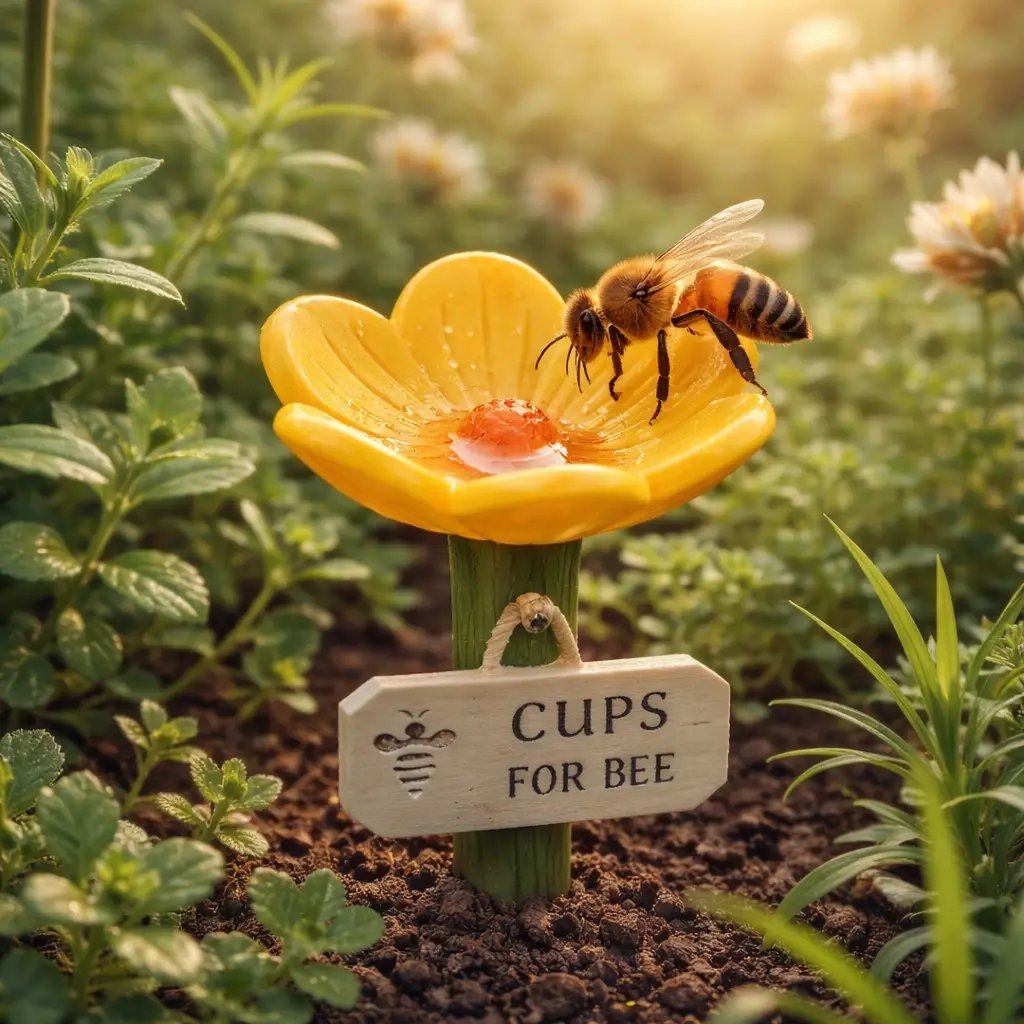 Hjmeta®🐝Flower-Shaped Bee Watering Station💧