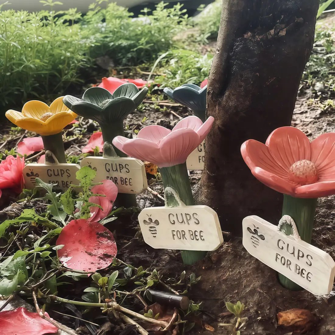 Hjmeta®🐝Flower-Shaped Bee Watering Station💧
