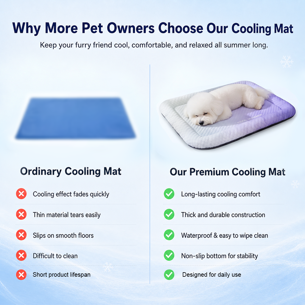 upsell-❄️Pet Cooling Mat for Dogs & Cats 🐾  Naturally Cool Ice-Silk Pad • Breathable, Washable & Soft (Copy)
