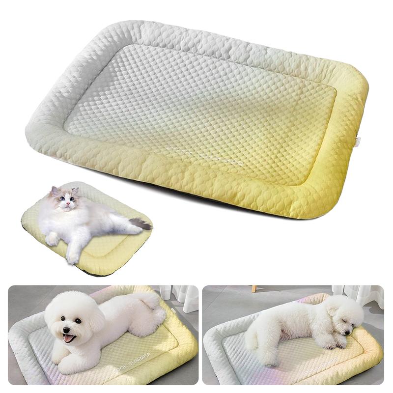 ❄️Pet Cooling Mat for Dogs & Cats 🐾  Naturally Cool Ice-Silk Pad • Breathable, Washable & Soft