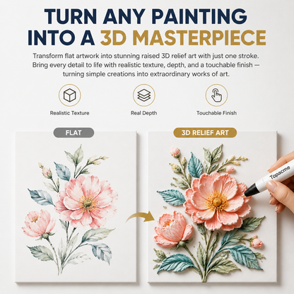 Save 50% by ordering today丨Topacme® 3D Relief Art Pen – Turn Flat Drawings Into Touchable 3D Art🪄