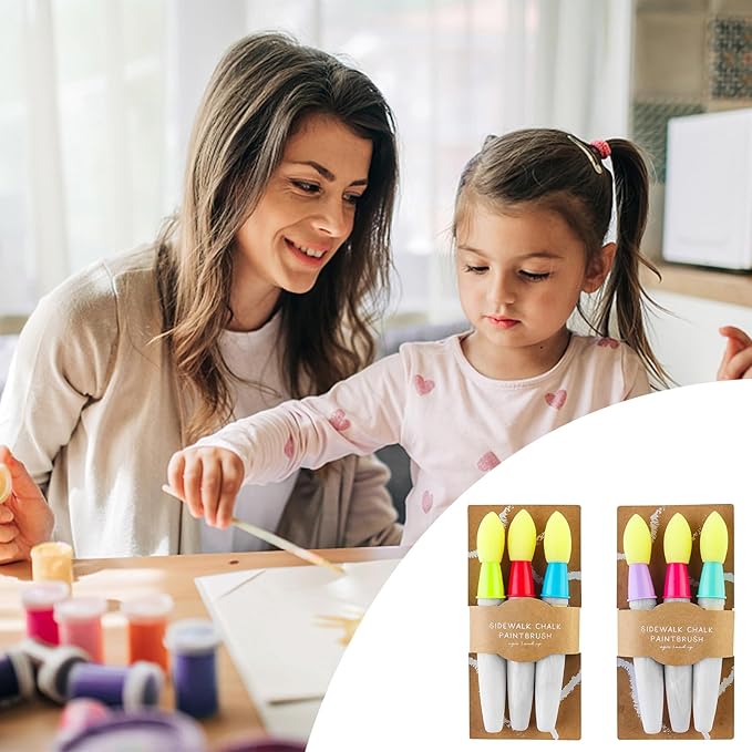🎁Children's Day Gifts 🎨3 pcs Childrens Chalk Brush, Creative Painting Painting Set;