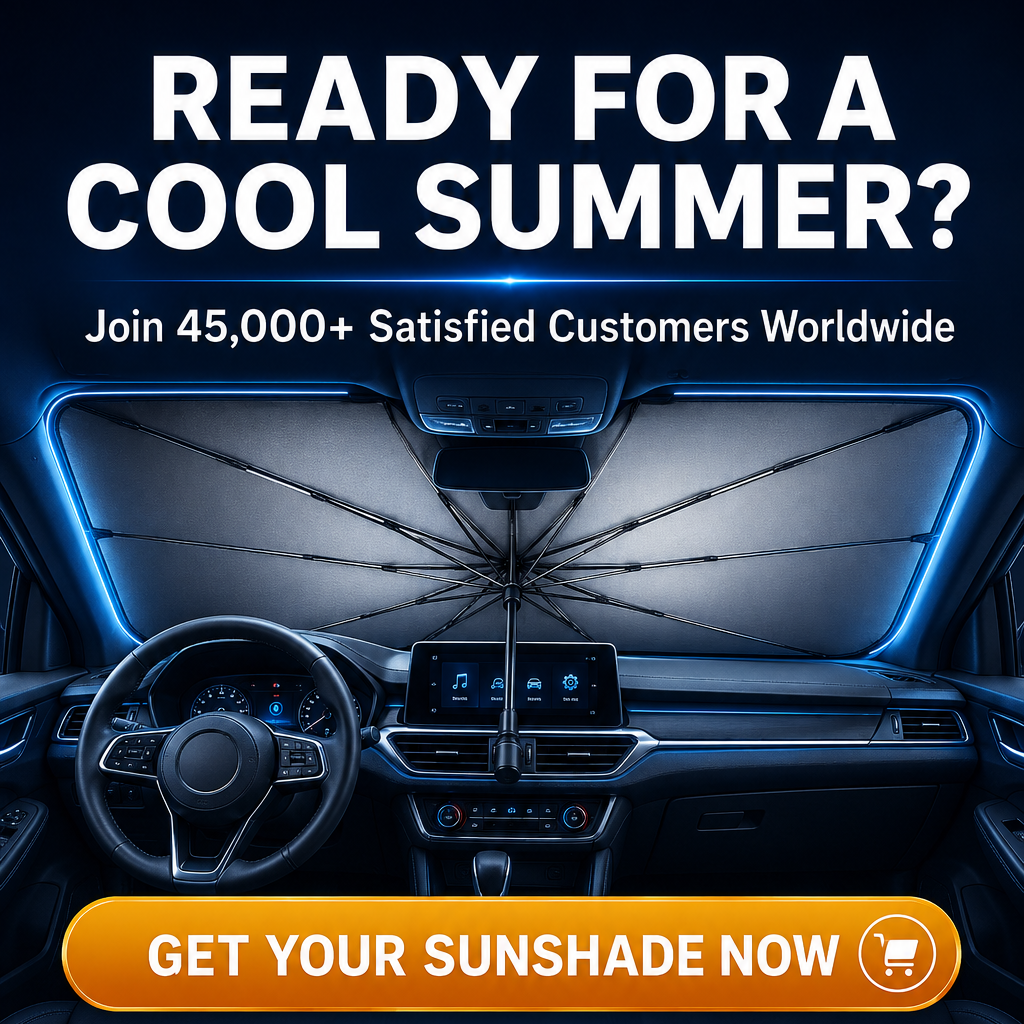 🔥 2026 Upgraded Car Windshield Sun Shade Umbrella