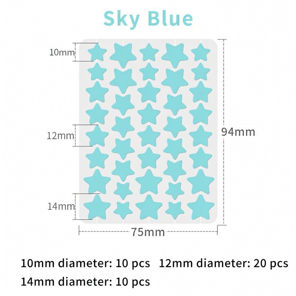Devareon® 2-in-1 Microneedle & Hydrocolloid Star Patch 🌟 | Acne, Blackheads, Skin Tags & Raised Blemishes Remover 💫 | 6 Colors Pimple Patch for Face & Neck 🌸 | Invisible Star Zit Stickers ✨