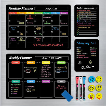 🌈Magnetic Calendar Board with Erasable Markers