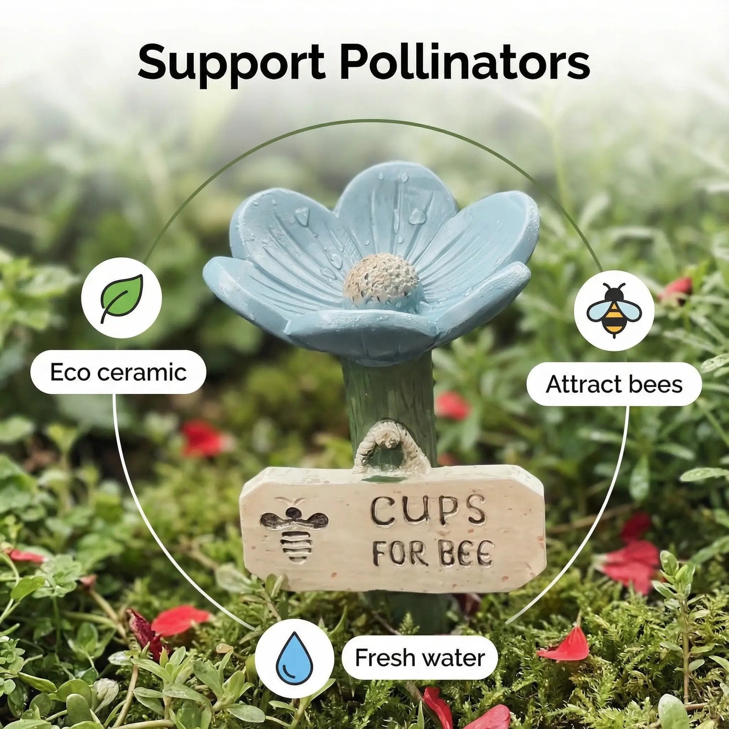 Hjmeta®🐝Flower-Shaped Bee Watering Station💧