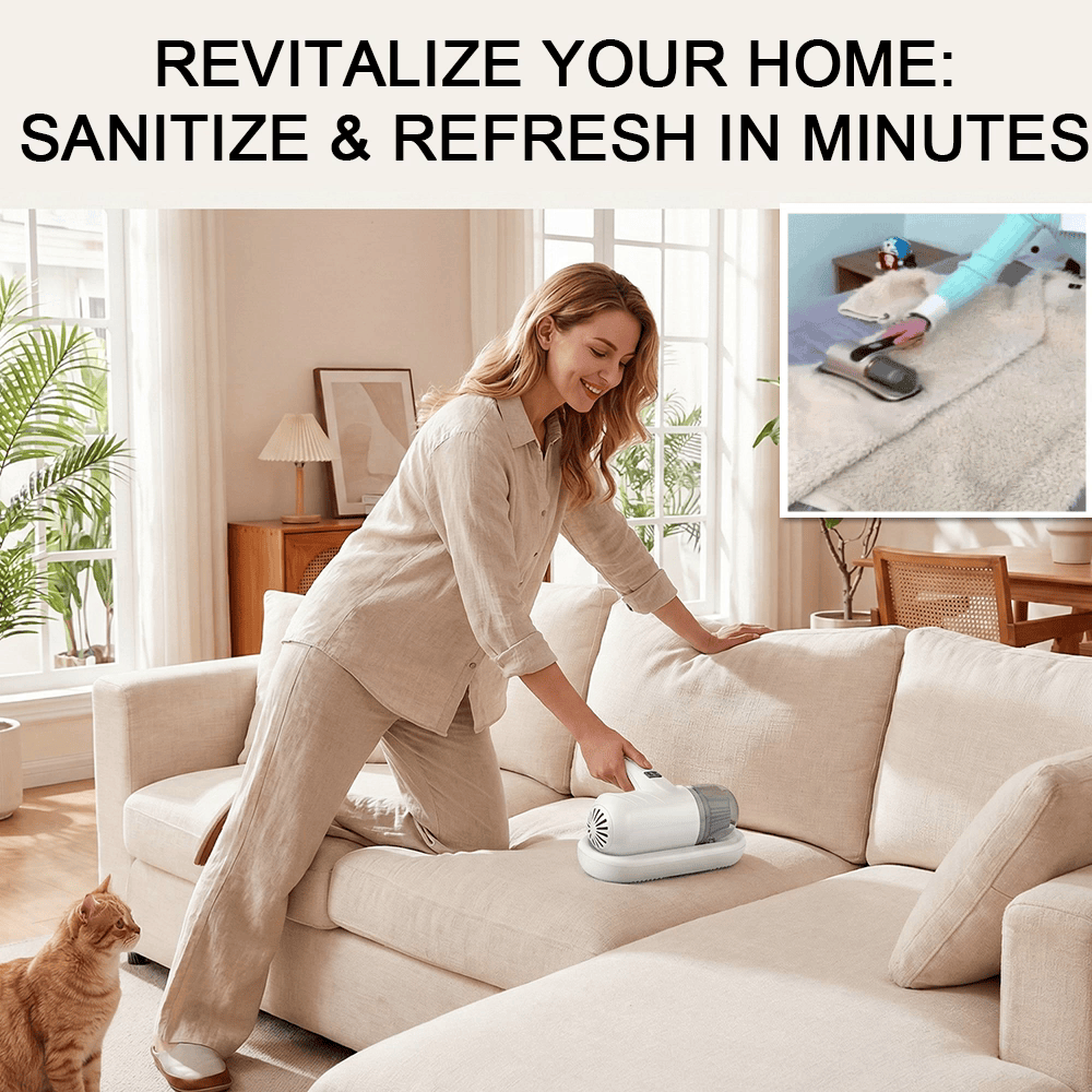 Hjmeta®🌟Fully upgraded💝Bed vacuum cleaner with UV-C light – beating, vacuuming, and UV sterilization all in one!💥