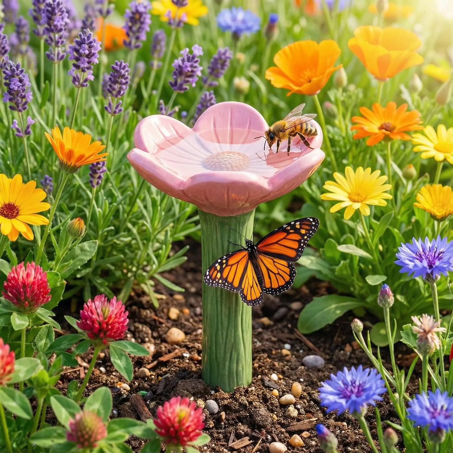 Hjmeta®🐝Flower-Shaped Bee Watering Station💧