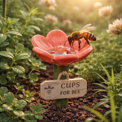 Hjmeta®🐝Flower-Shaped Bee Watering Station💧