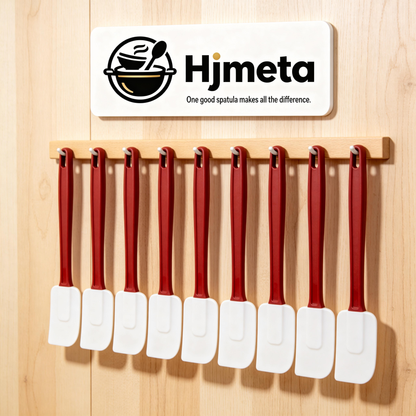 Hjmeta® 14-Inch Heat-Resistant Silicone Spatula – Heavy Duty Kitchen Scraper for Cooking & Baking
