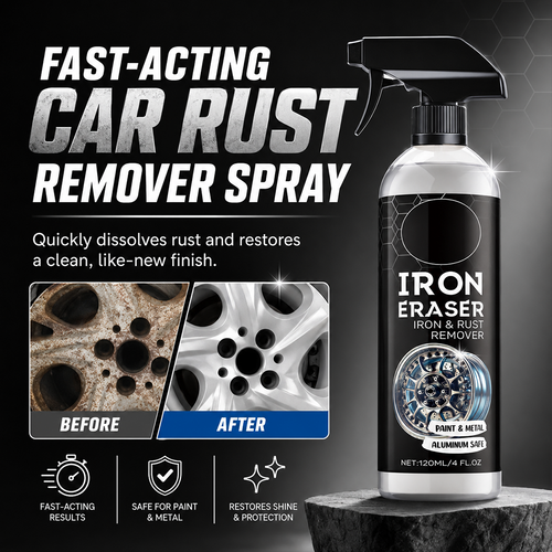 🚗Say Goodbye to Rust Forever Fast-Acting Car Rust Remover Spray 🔧