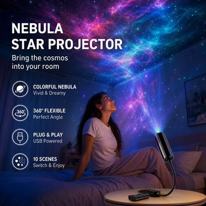 Plug-and-Play HD Galaxy & Ocean Projector Night Light🥳50,000+ Happy Users