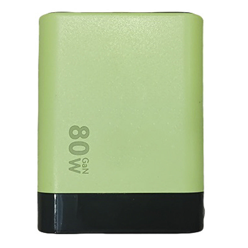 3-in-1 GaN Charger, 80W MAX scalable fast charging module with Type-C cable and 2 USB ports