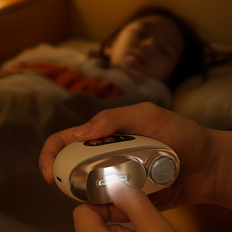 Hjmeta®💅3-in-1 Electric Nail Trimmer with Adjustable Speed, LED Light & Dust Collection – Rechargeable & Portable