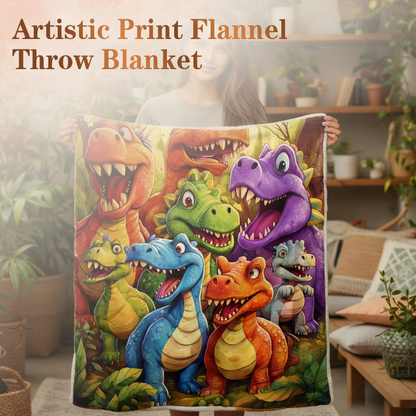 Hjmeta®💕Artistic Print Flannel Throw Blanket