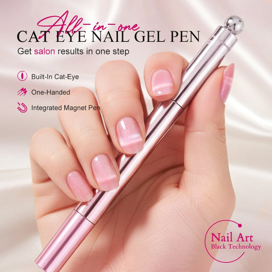 Hjmeta®📢All-in-One Cat Eye Nail Gel Pen – Get a hypnotic cat-eye effect in one stroke! Magnetic gel, lasting shine, salon magic at home. 🖤🌌