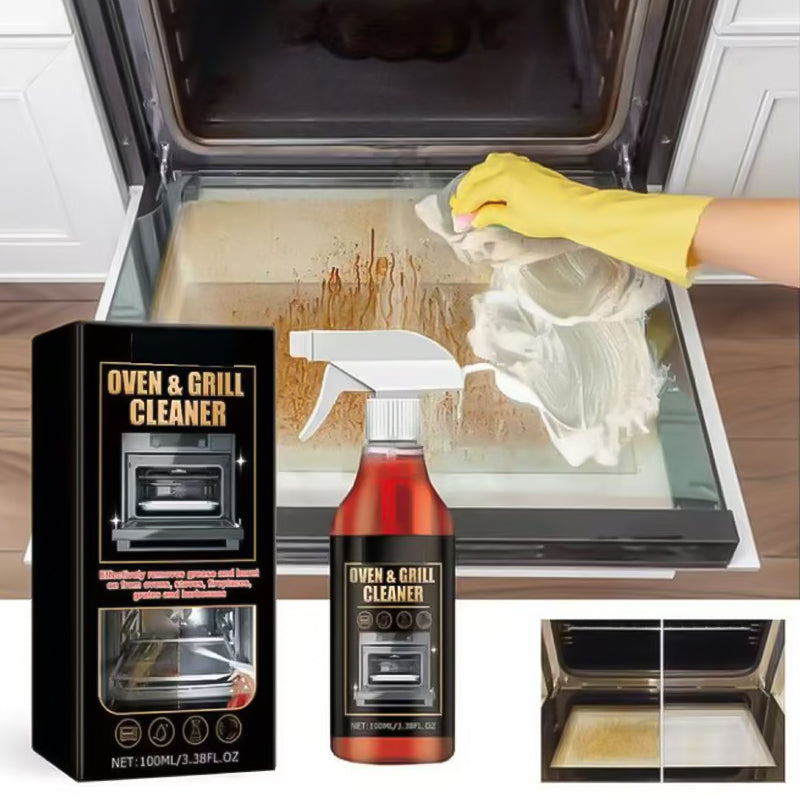 Oven & Grill Cleaner Spray – Dissolves Grease in 5 Mins, No Scrubbing & Eliminates Odors -Hjmeta®