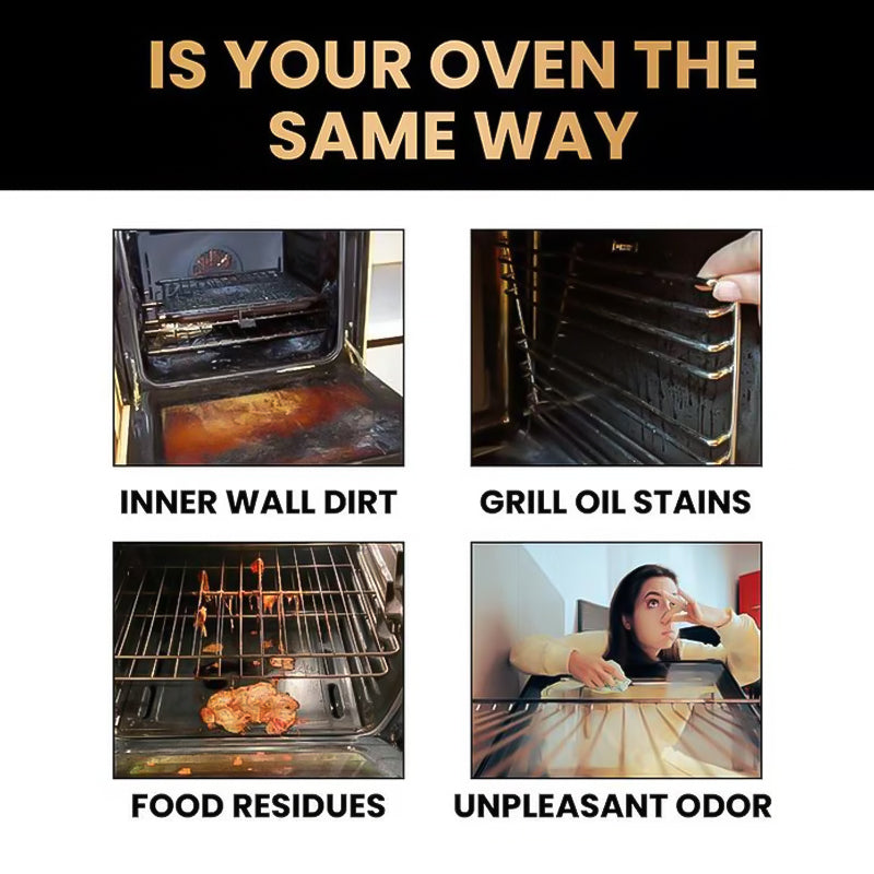 Oven & Grill Cleaner Spray – Dissolves Grease in 5 Mins, No Scrubbing & Eliminates Odors -Hjmeta®