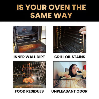 Oven & Grill Cleaner Spray – Dissolves Grease in 5 Mins, No Scrubbing & Eliminates Odors -Hjmeta®