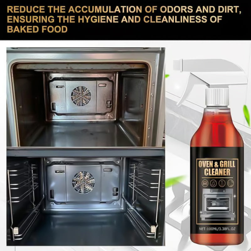 Oven & Grill Cleaner Spray – Dissolves Grease in 5 Mins, No Scrubbing & Eliminates Odors -Hjmeta®