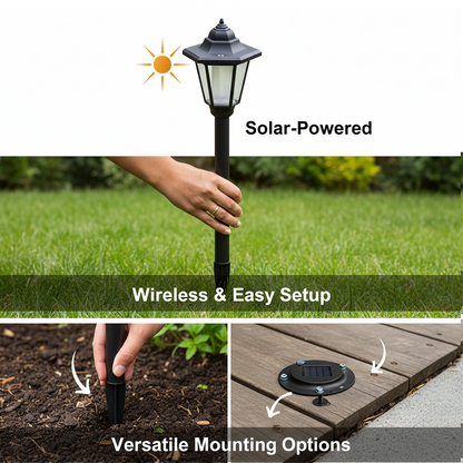 ⏰Vintage Solar-Powered Hexagonal Garden Lights
