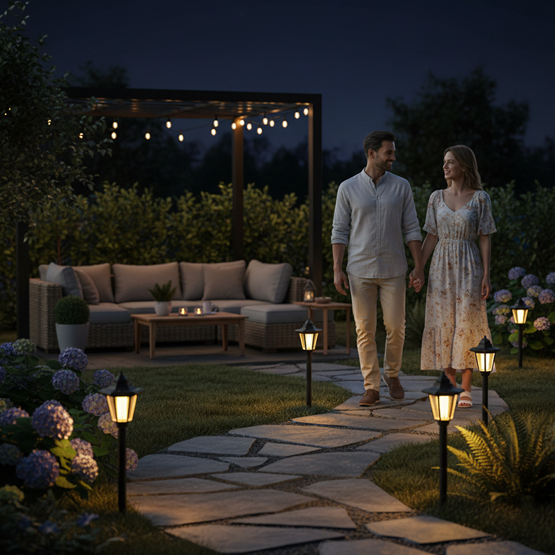 ⏰Vintage Solar-Powered Hexagonal Garden Lights