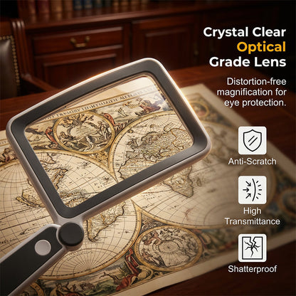 Folding Handheld Magnifying Glass with Light for Reading-Hjmeta®