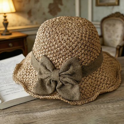 upsell-🌞 Elegant Woven Straw Sun Hat with Bow – Breathable, Foldable & Perfect for Beach & Travel 👒-Hjmeta® (Copy)