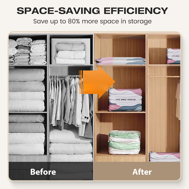 🧳💨 40% OFF! No‑Pump Vacuum Storage Bags – Press & seal, no pump needed. Saves 80% space, keeps clothes dry & dust‑free. Perfect for bulky bedding & off‑season gear. 🛏️🗄️