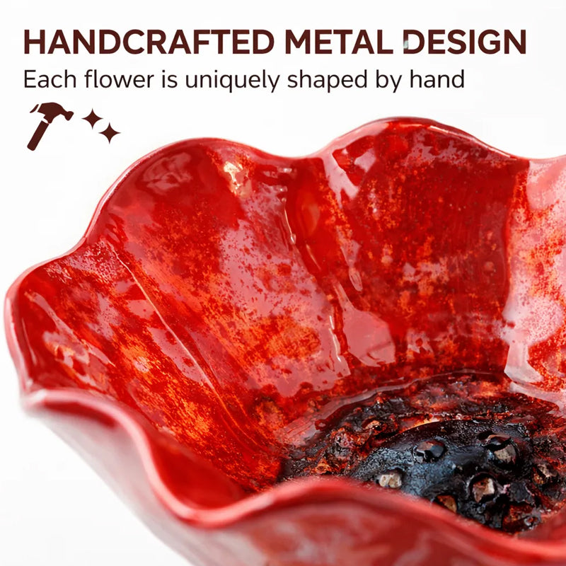 Hjmeta® 💖🎁Handmade Metal Flower Garden Stake🐦