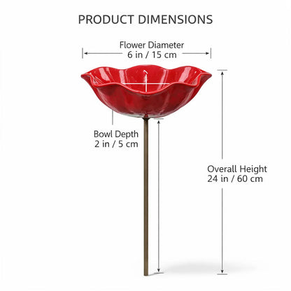 Hjmeta® 💖🎁Handmade Metal Flower Garden Stake🐦