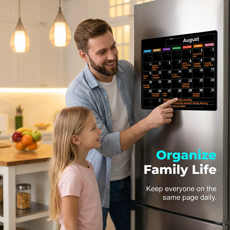 🌈Magnetic Calendar Board with Erasable Markers