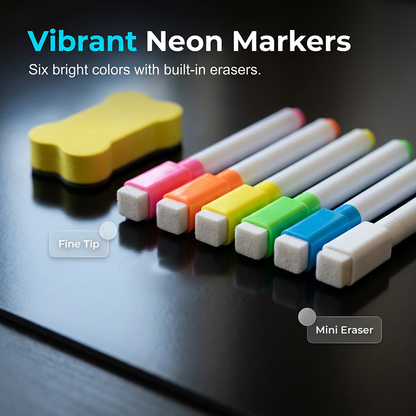 🌈Magnetic Calendar Board with Erasable Markers