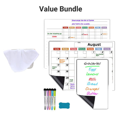 🌈Magnetic Calendar Board with Erasable Markers
