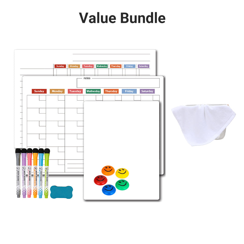 🌈Magnetic Calendar Board with Erasable Markers