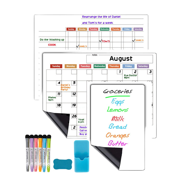 🌈Magnetic Calendar Board with Erasable Markers