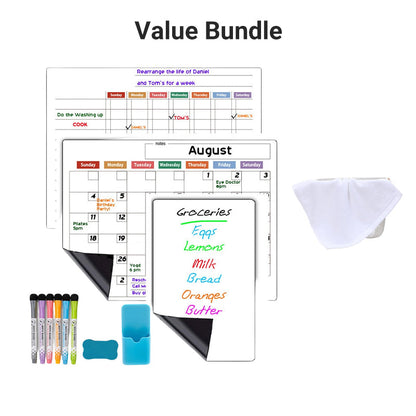 🌈Magnetic Calendar Board with Erasable Markers