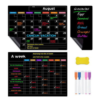 🌈Magnetic Calendar Board with Erasable Markers