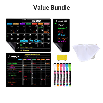 🌈Magnetic Calendar Board with Erasable Markers