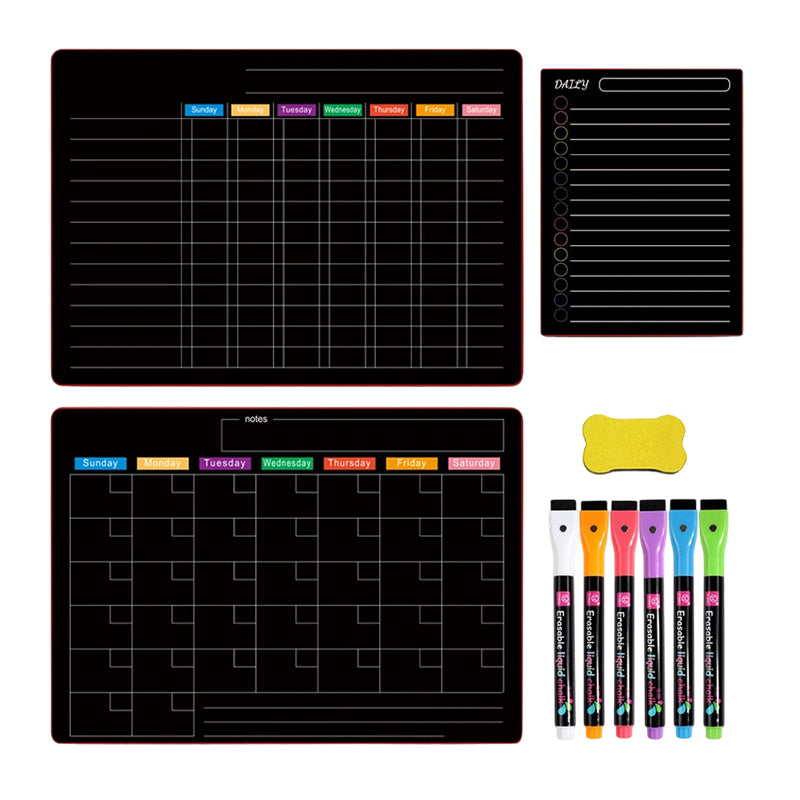 🌈Magnetic Calendar Board with Erasable Markers