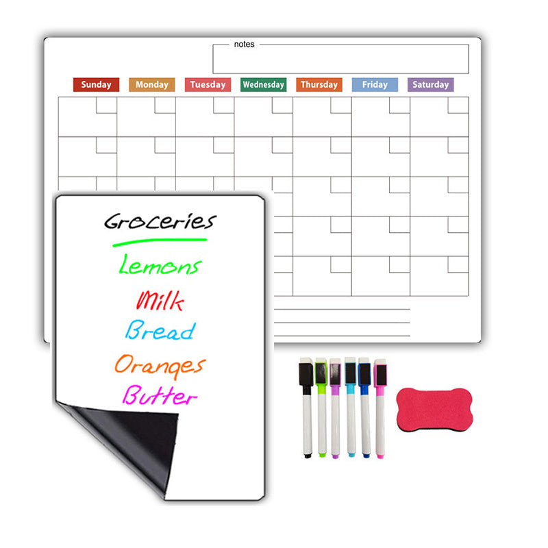 🌈Magnetic Calendar Board with Erasable Markers