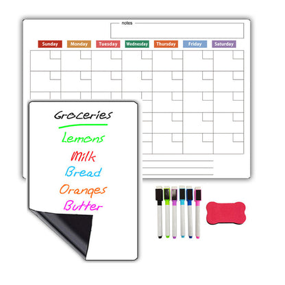 🌈Magnetic Calendar Board with Erasable Markers