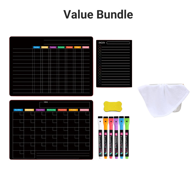 🌈Magnetic Calendar Board with Erasable Markers