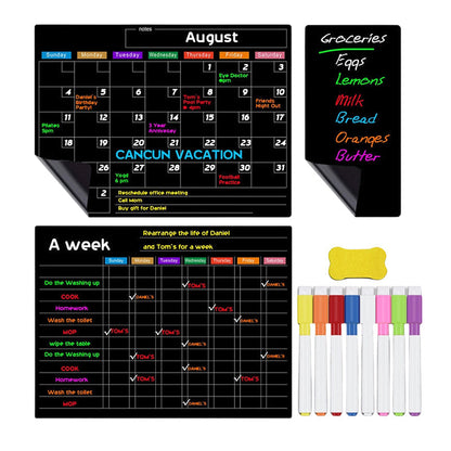 🌈Magnetic Calendar Board with Erasable Markers