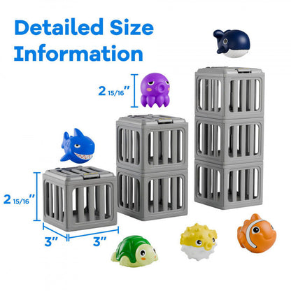 Summer Pool Toys for Kids - Diving Animal & Cage Set
