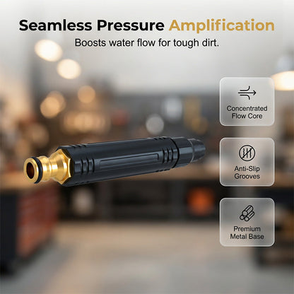 Hjmeta®-🥳2026 HOT SALE🥳💞50K+ SOLD!🔫🧼Turbo Power Water Nozzle – Concentrated jet for tough grime, gentle fan for flowers. Brass connector, leak‑free. Wash at home, save big on car washes. 🚗💨
