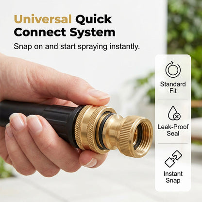 Hjmeta®-🥳2026 HOT SALE🥳💞50K+ SOLD!🔫🧼Turbo Power Water Nozzle – Concentrated jet for tough grime, gentle fan for flowers. Brass connector, leak‑free. Wash at home, save big on car washes. 🚗💨